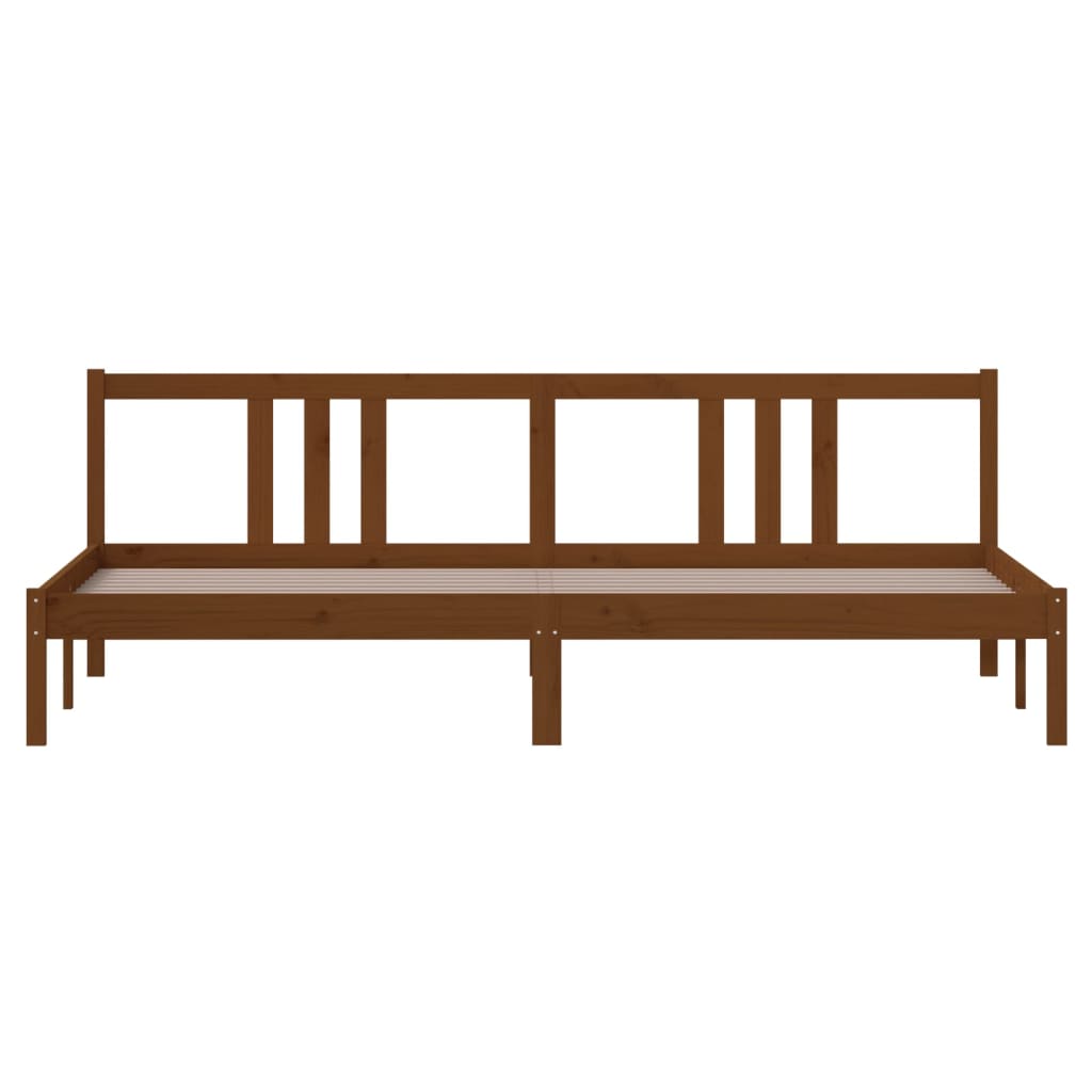 Bedframe Massief Hout Honingbruin 200X200 Cm