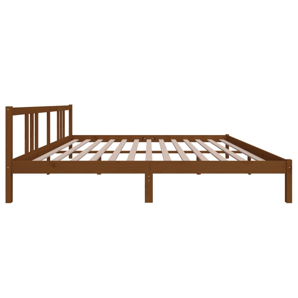 Bedframe Massief Hout Honingbruin 200X200 Cm