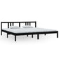 Bedframe Massief Hout Zwart 200X200 Cm