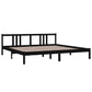 Bedframe Massief Hout Zwart 200X200 Cm