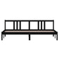 Bedframe Massief Hout Zwart 200X200 Cm