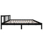 Bedframe Massief Hout Zwart 200X200 Cm