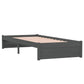 Bedframe Massief Hout Grijs 75X190 Cm 2Ft6 Small Single