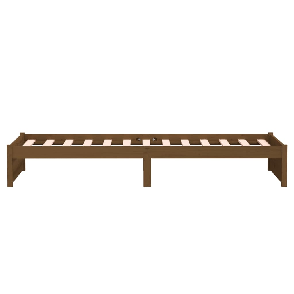 Bedframe Massief Hout Honingbruin 75X190 Cm 2Ft6 Small Single