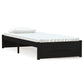 Bedframe Massief Hout Zwart 75X190 Cm 2Ft6 Small Single