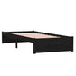 Bedframe Massief Hout Zwart 75X190 Cm 2Ft6 Small Single