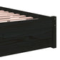 Bedframe Massief Hout Zwart 75X190 Cm 2Ft6 Small Single