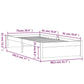 Bedframe Massief Hout Zwart 75X190 Cm 2Ft6 Small Single