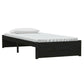 Bedframe Massief Hout Zwart 90X190 Cm 3Ft Single