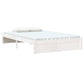 Bedframe Massief Hout Wit 120X190 Cm 4Ft Small Double