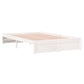 Bedframe Massief Hout Wit 120X190 Cm 4Ft Small Double