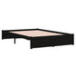Bedframe Massief Hout Zwart 120X190 Cm 4Ft Small Double