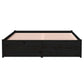 Bedframe Massief Hout Zwart 120X190 Cm 4Ft Small Double
