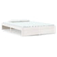 Bedframe Massief Hout Wit 135X190 Cm 4Ft6 Double