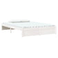 Bedframe Massief Hout Wit 135X190 Cm 4Ft6 Double