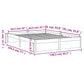 Bedframe Massief Hout Wit 135X190 Cm 4Ft6 Double