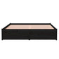 Bedframe Massief Hout Zwart 135X190 Cm 4Ft6 Double