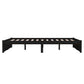 Bedframe Massief Hout Zwart 135X190 Cm 4Ft6 Double