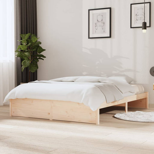 Bedframe Massief Hout 140X190 Cm