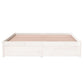 Bedframe Massief Hout Wit 140X190 Cm