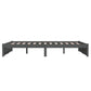 Bedframe Massief Hout Grijs 140X190 Cm