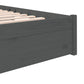 Bedframe Massief Hout Grijs 140X190 Cm