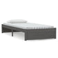 Bedframe Massief Hout Grijs 90X200 Cm