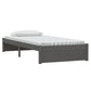 Bedframe Massief Hout Grijs 90X200 Cm
