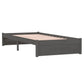 Bedframe Massief Hout Grijs 90X200 Cm