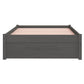 Bedframe Massief Hout Grijs 90X200 Cm