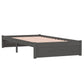 Bedframe Massief Hout Grijs 100X200 Cm