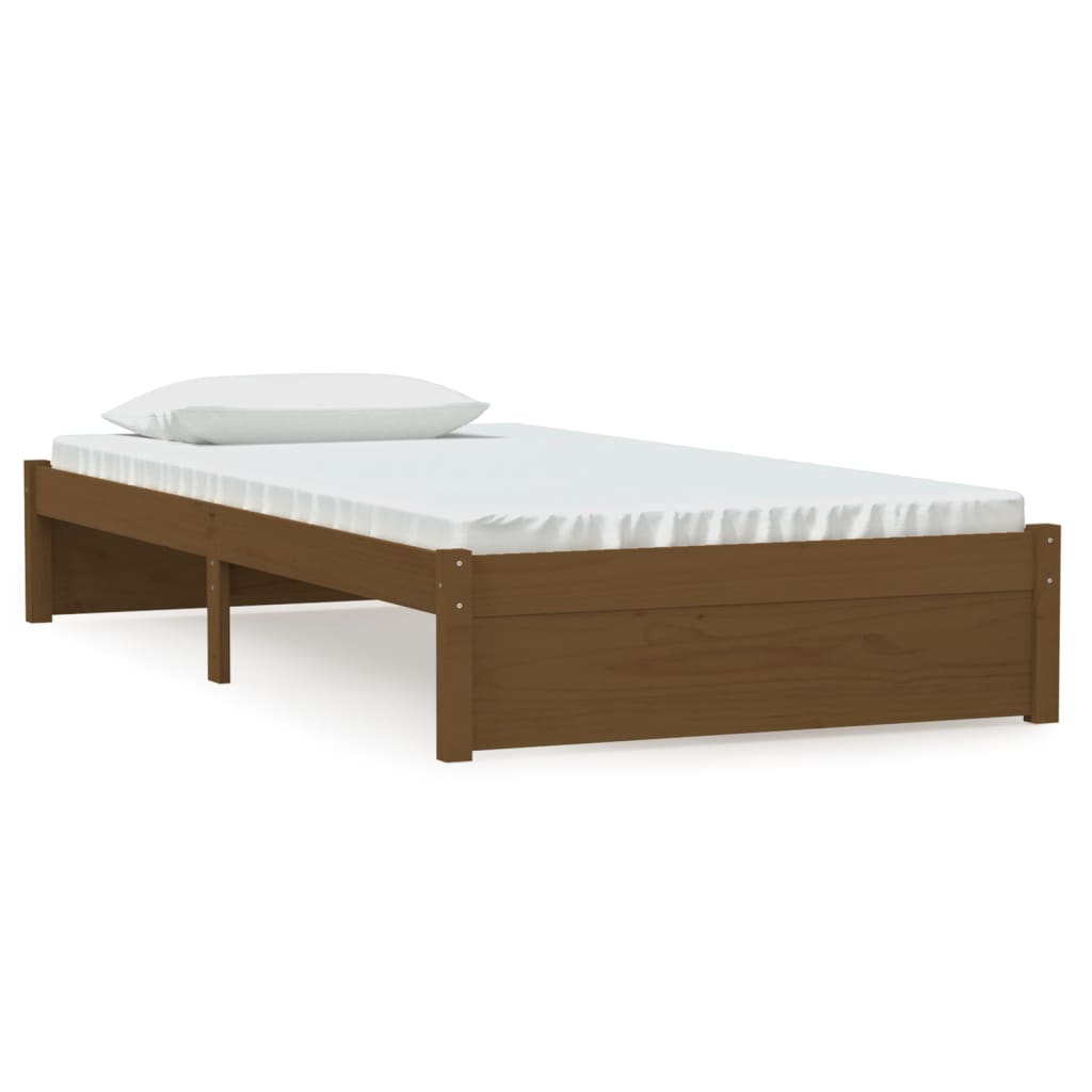 Bedframe Massief Hout Honingbruin 100X200 Cm