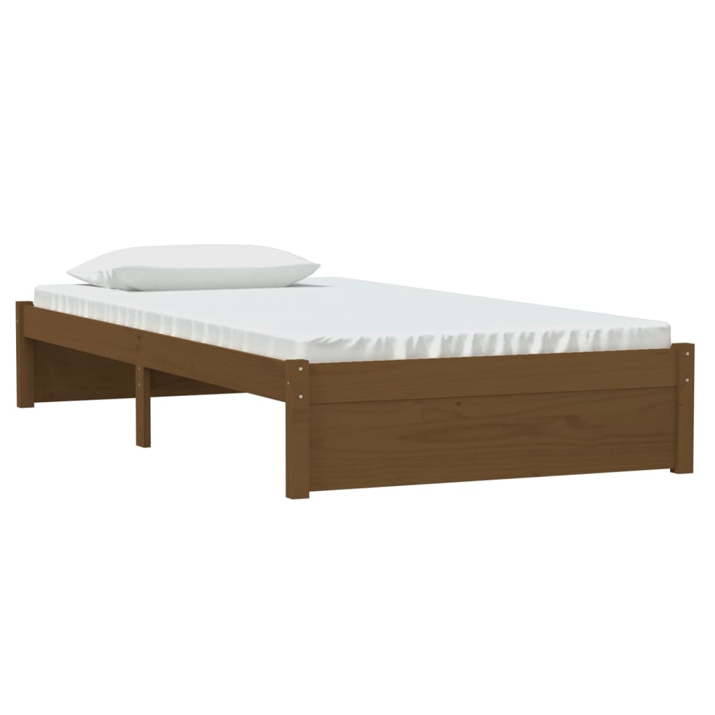 Bedframe Massief Hout Honingbruin 100X200 Cm