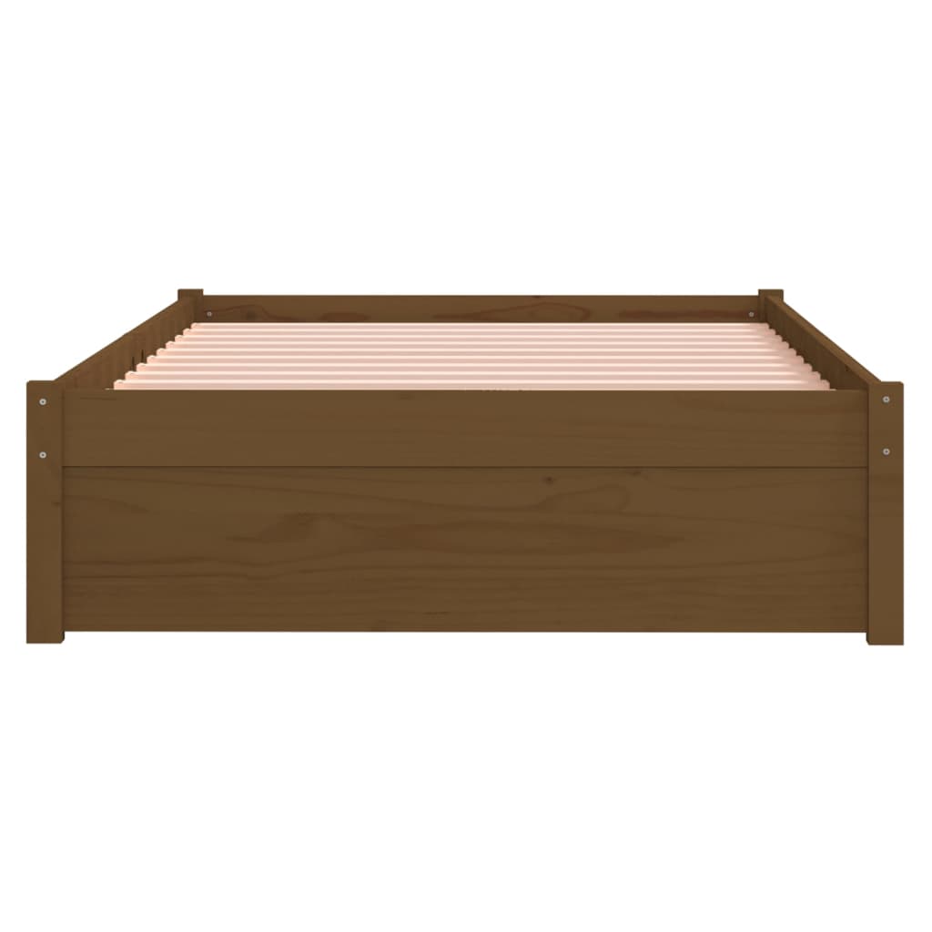 Bedframe Massief Hout Honingbruin 100X200 Cm
