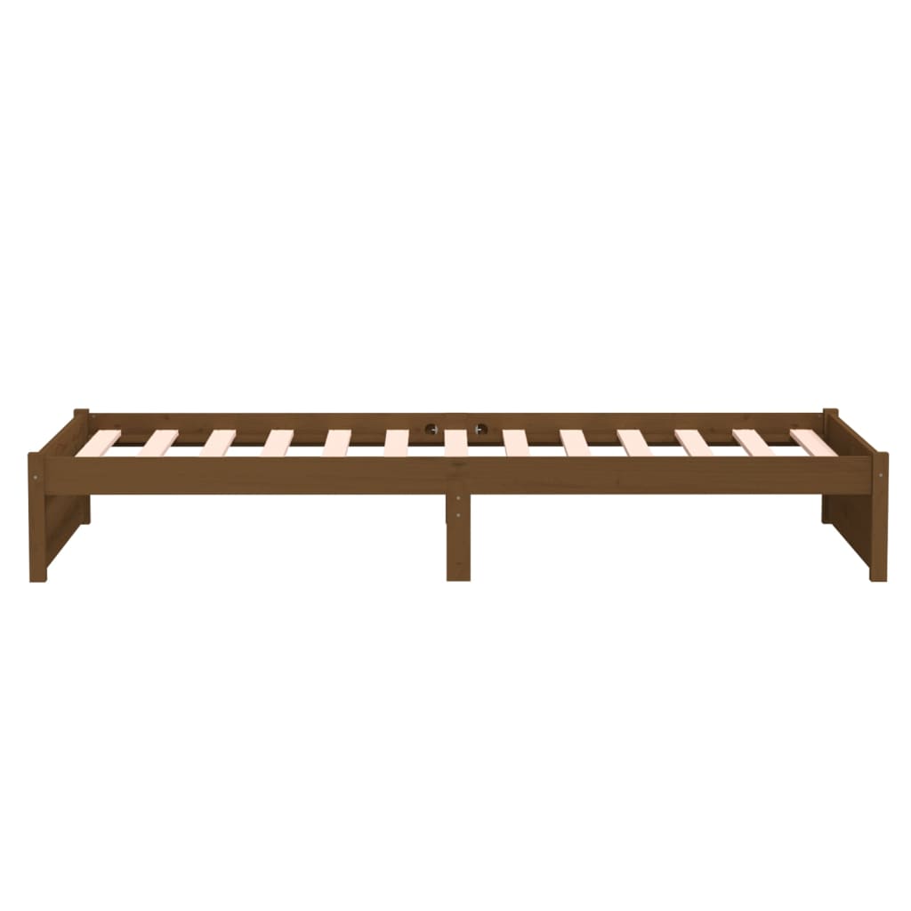 Bedframe Massief Hout Honingbruin 100X200 Cm