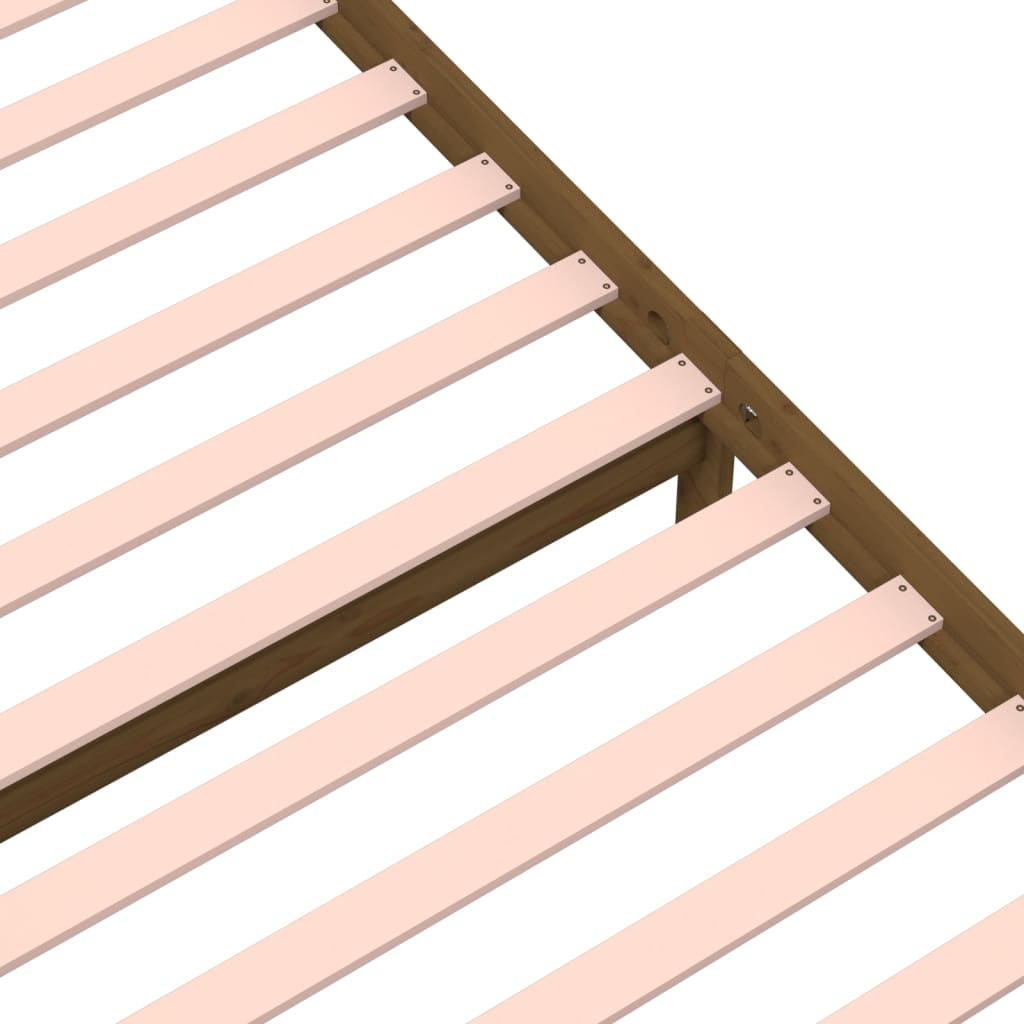 Bedframe Massief Hout Honingbruin 100X200 Cm