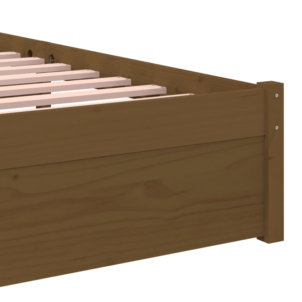 Bedframe Massief Hout Honingbruin 100X200 Cm