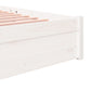 Bedframe Massief Hout Wit 140X200 Cm