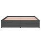 Bedframe Massief Hout Grijs 140X200 Cm