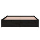 Bedframe Massief Hout Zwart 140X200 Cm