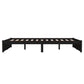 Bedframe Massief Hout Zwart 140X200 Cm