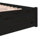 Bedframe Massief Hout Zwart 140X200 Cm