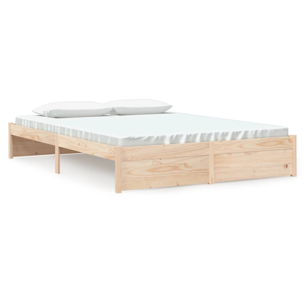 Bedframe Massief Hout 150X200 Cm 5Ft King Size