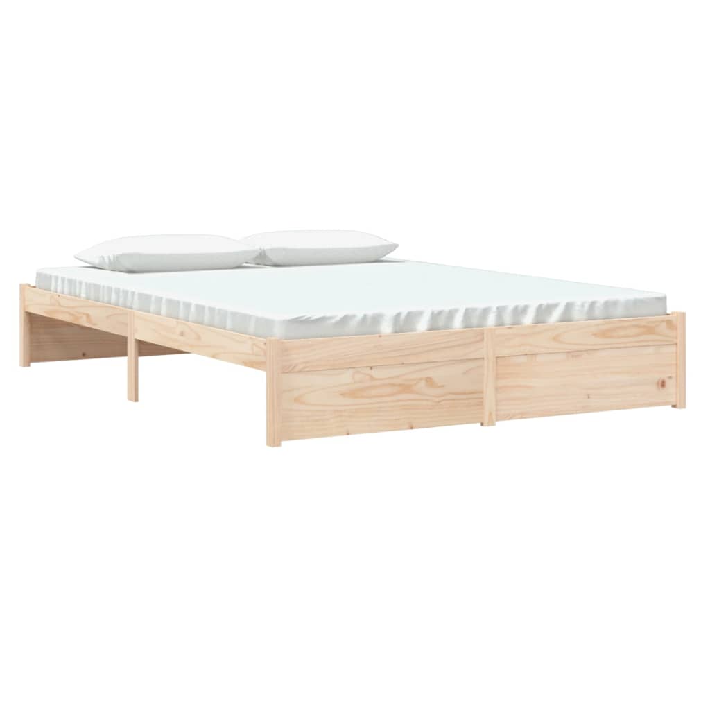 Bedframe Massief Hout 150X200 Cm 5Ft King Size