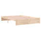 Bedframe Massief Hout 150X200 Cm 5Ft King Size