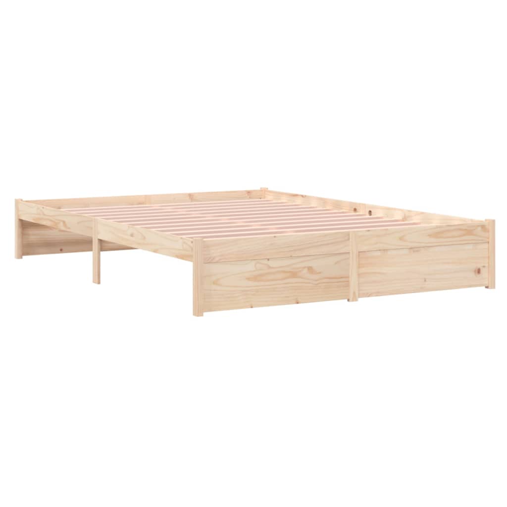 Bedframe Massief Hout 150X200 Cm 5Ft King Size