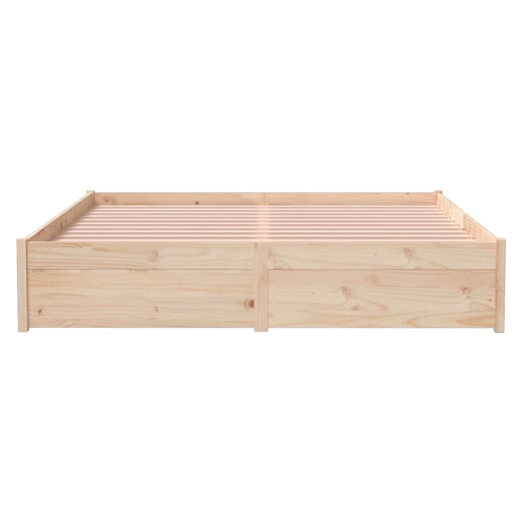 Bedframe Massief Hout 150X200 Cm 5Ft King Size