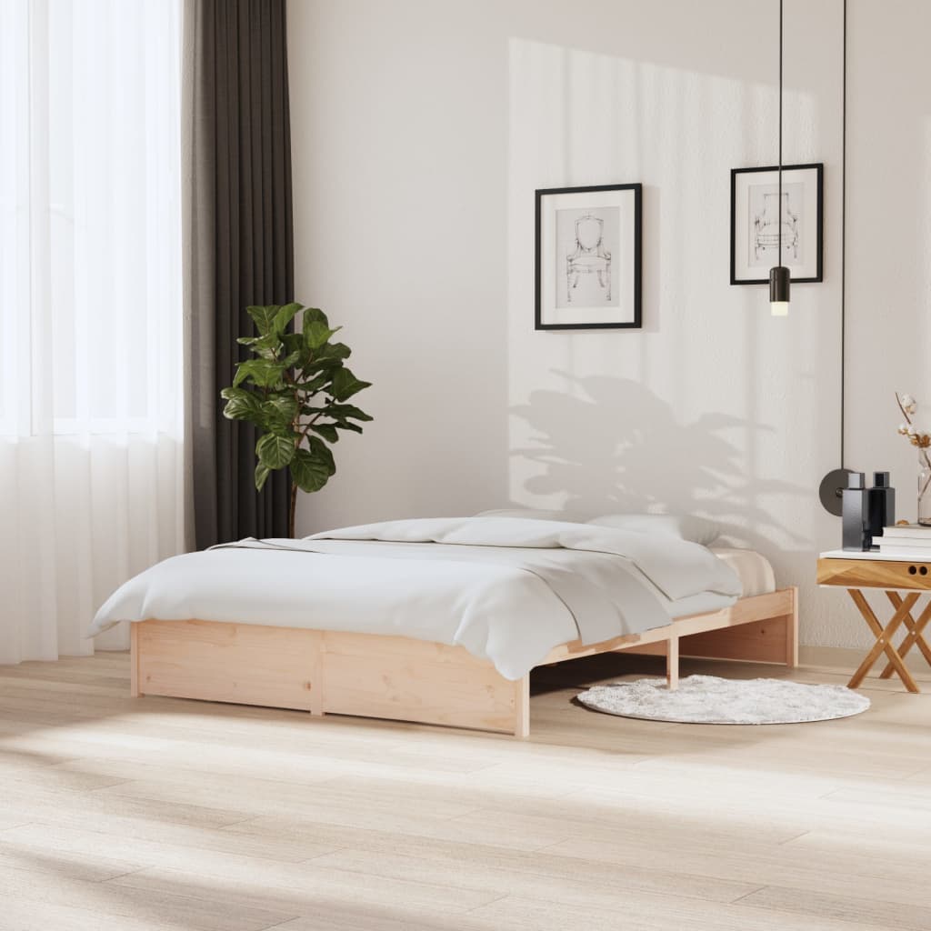 Bedframe Massief Hout 150X200 Cm 5Ft King Size