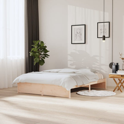 Bedframe Massief Hout 150X200 Cm 5Ft King Size