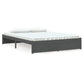 Bedframe Massief Hout Grijs 150X200 Cm 5Ft King Size